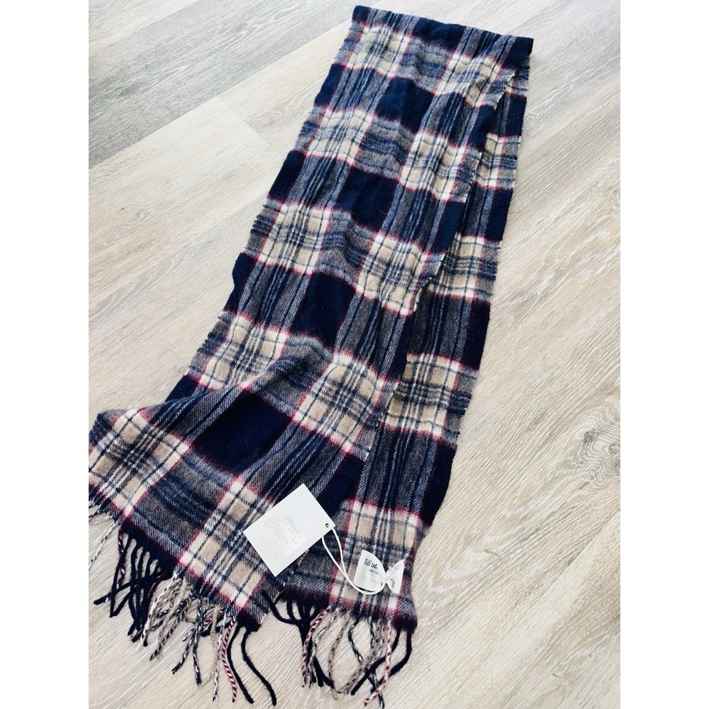 NEW Edinburgh tartan scarf 100% Lambswool 64in × 10in